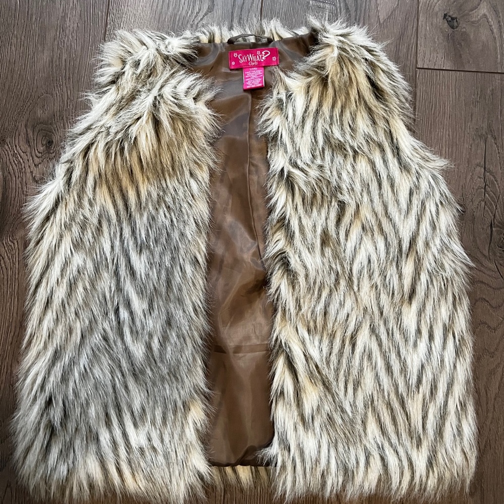 Light grey zebra vest